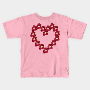 Happy Valentine Day - Peony Love Kids T-Shirt